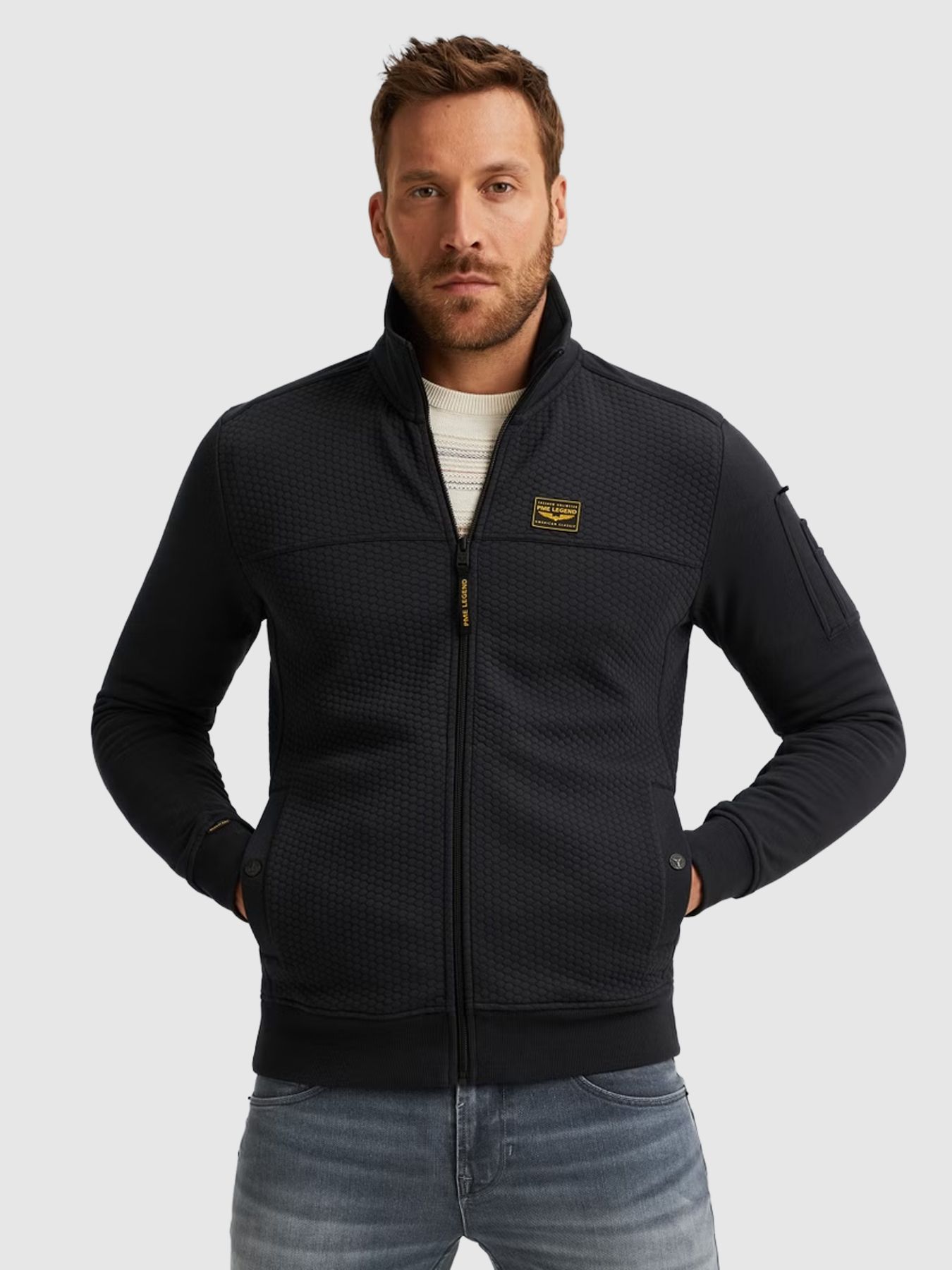 Pme Legend Zip jacket jacquard interlock swea Salute 00112219-5281