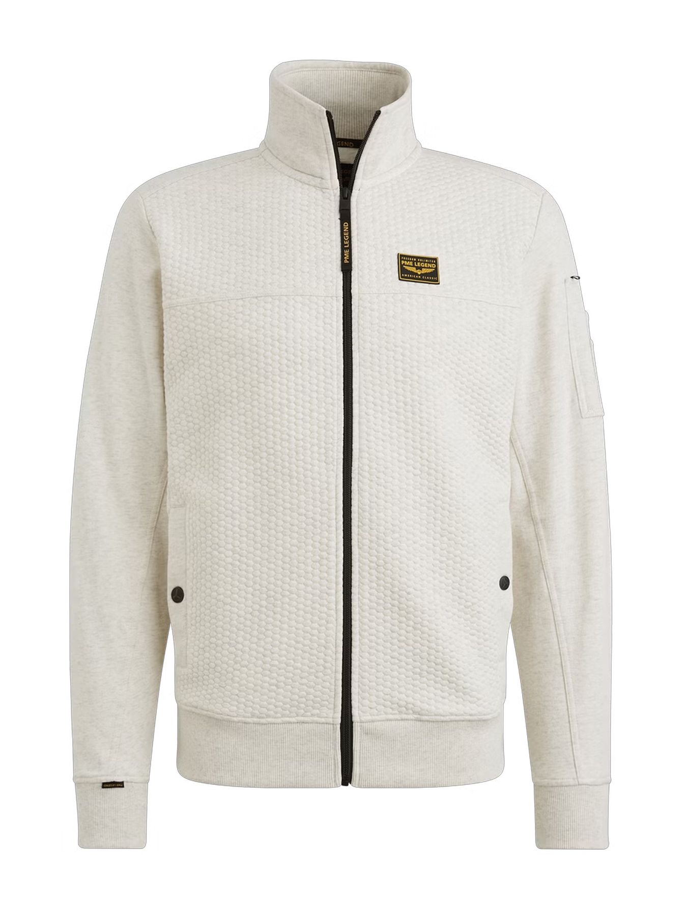 Pme Legend Zip jacket jacquard interlock swea Bone White Melee 2900154503014