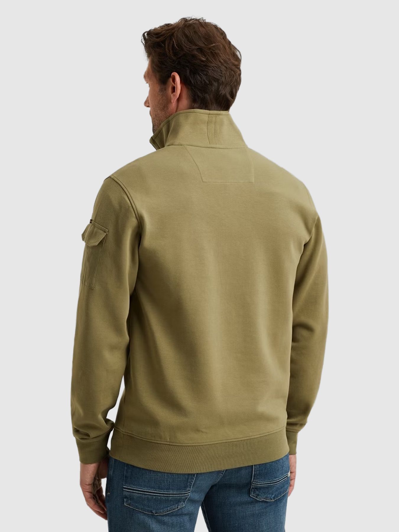 Pme Legend Half zip collar interlock jersey Oil Green 2900154504028