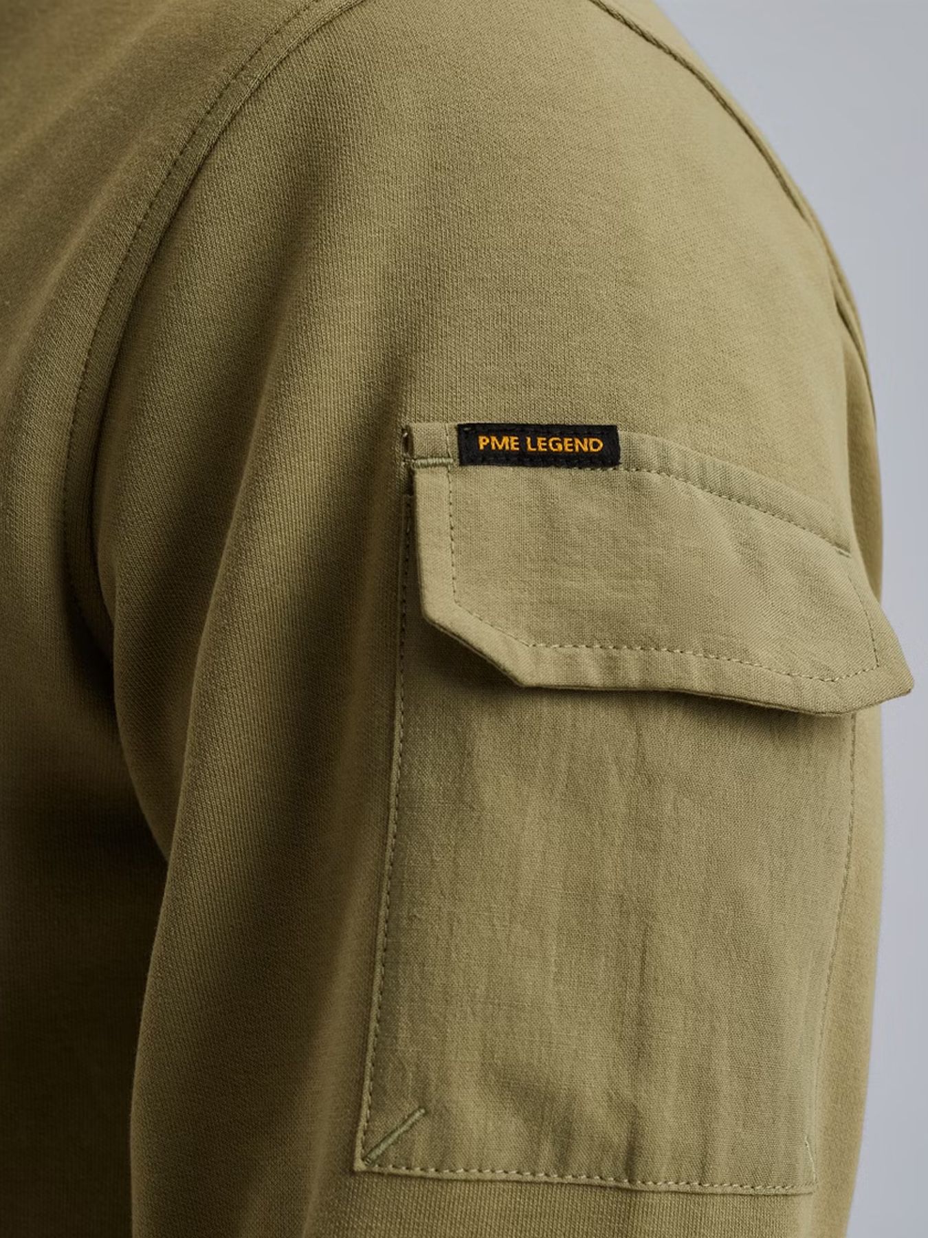 Pme Legend Half zip collar interlock jersey Oil Green 2900154504028