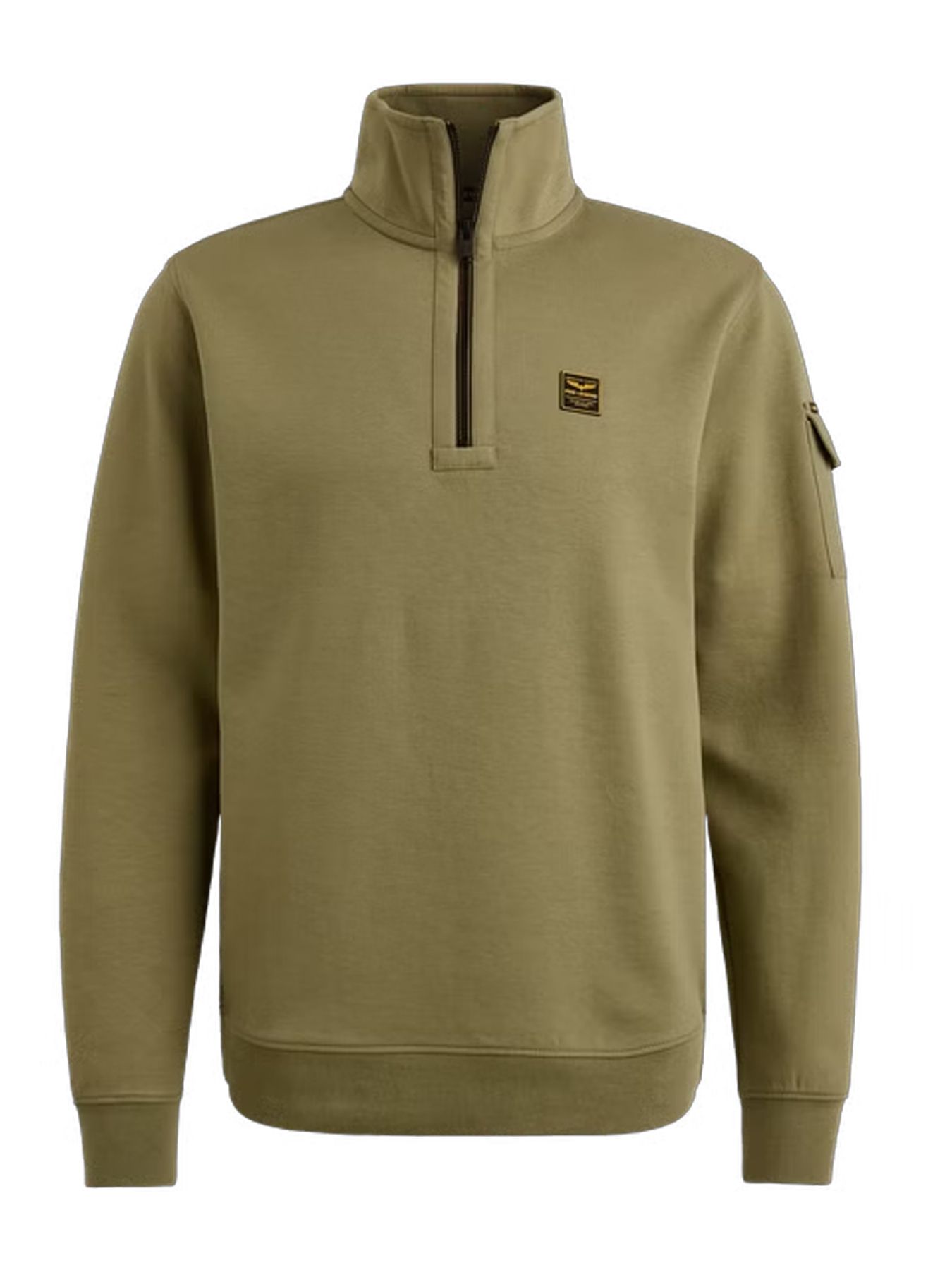 Pme Legend Half zip collar interlock jersey Oil Green 2900154504028