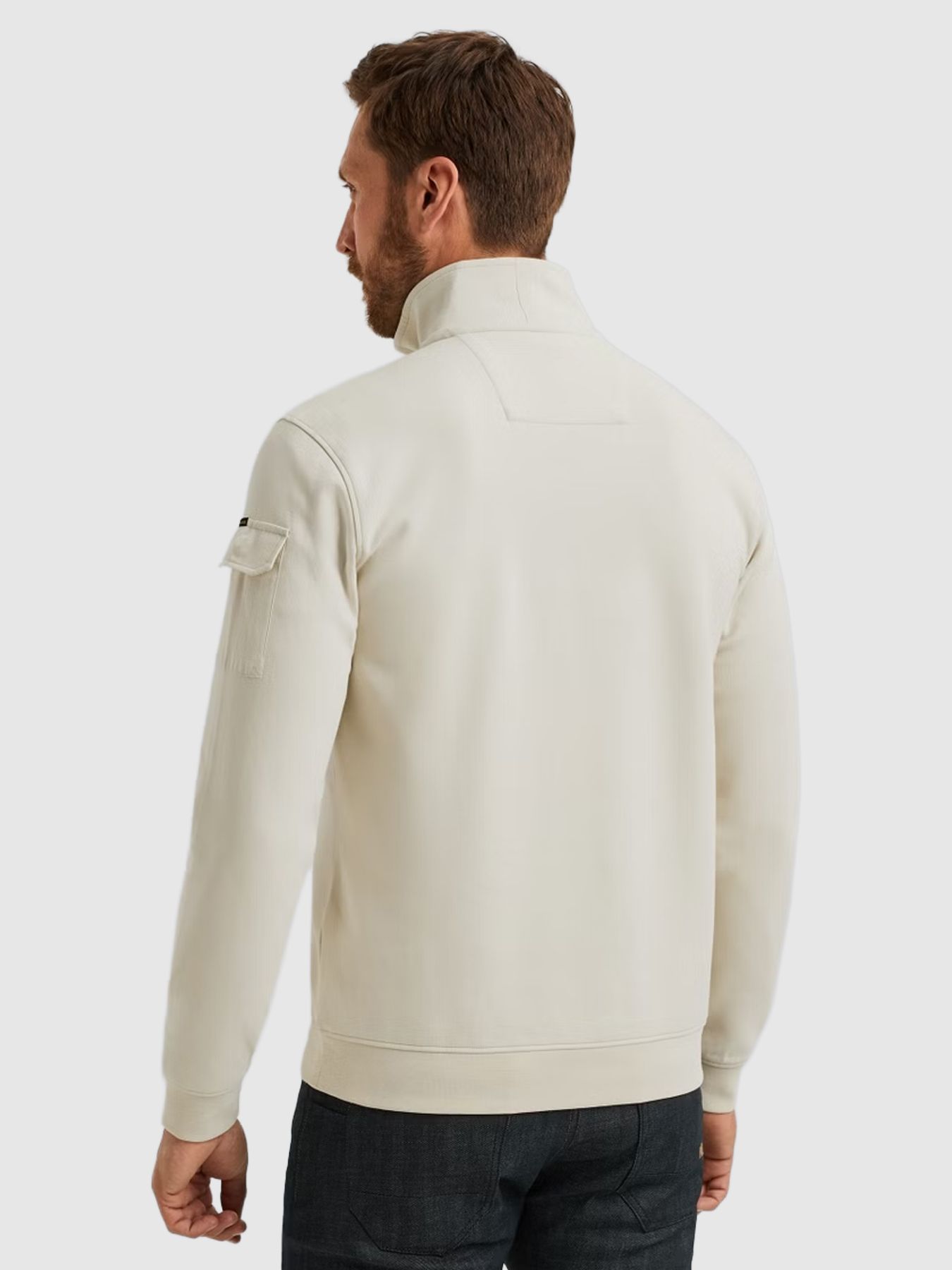 Pme Legend Half zip collar interlock jersey Bone White 2900154506053