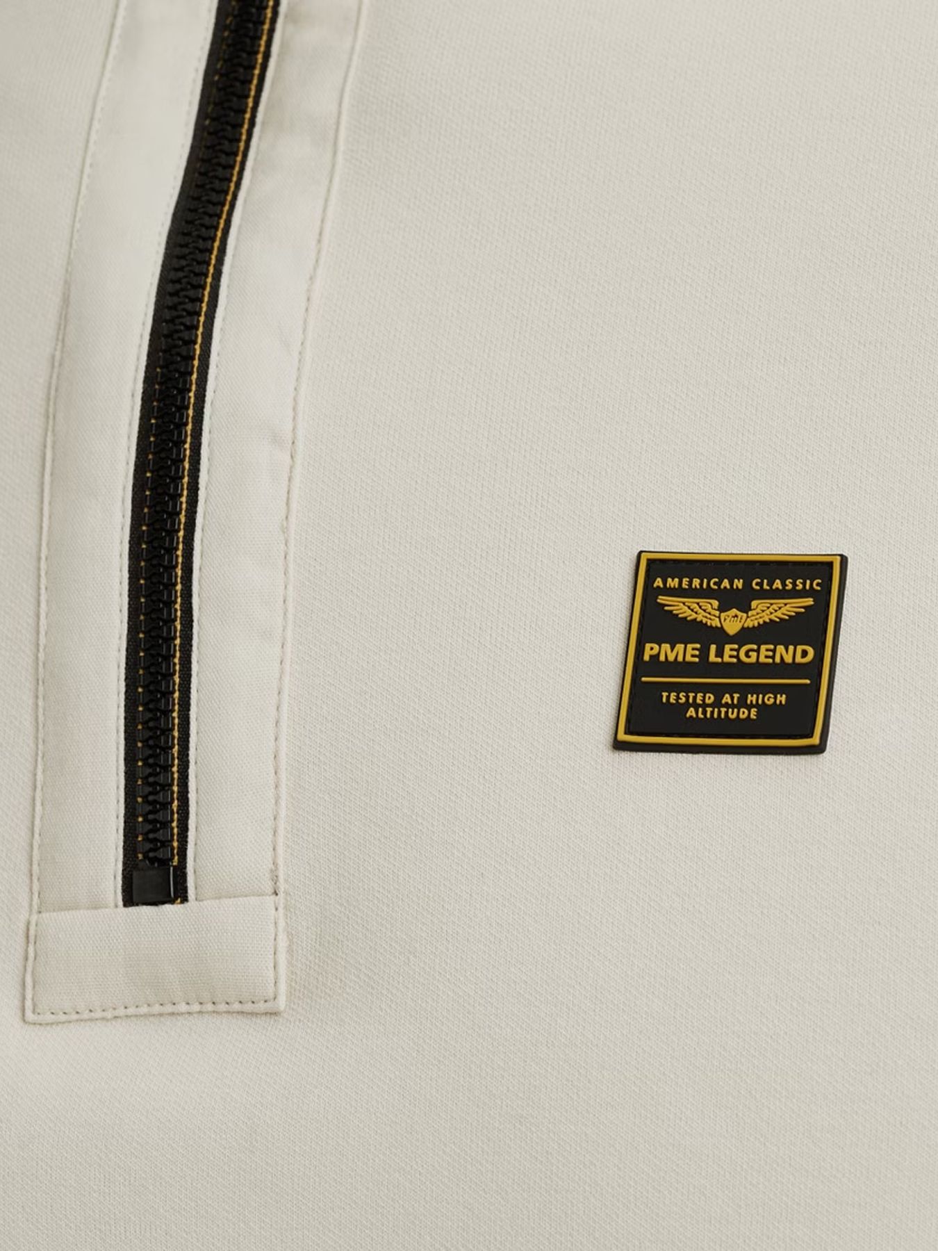 Pme Legend Half zip collar interlock jersey Bone White 2900154506053