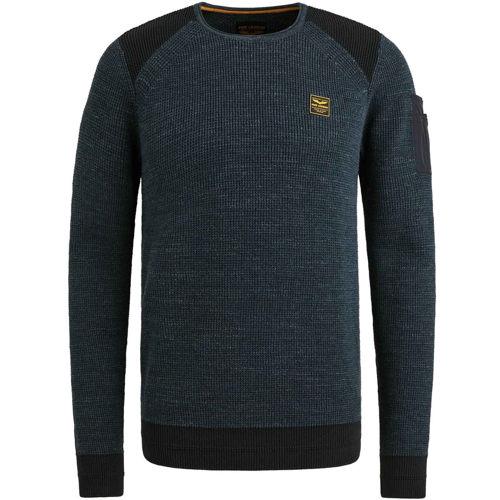 Pme Legend R-neck cotton rib melee knit Salute 2900154510036