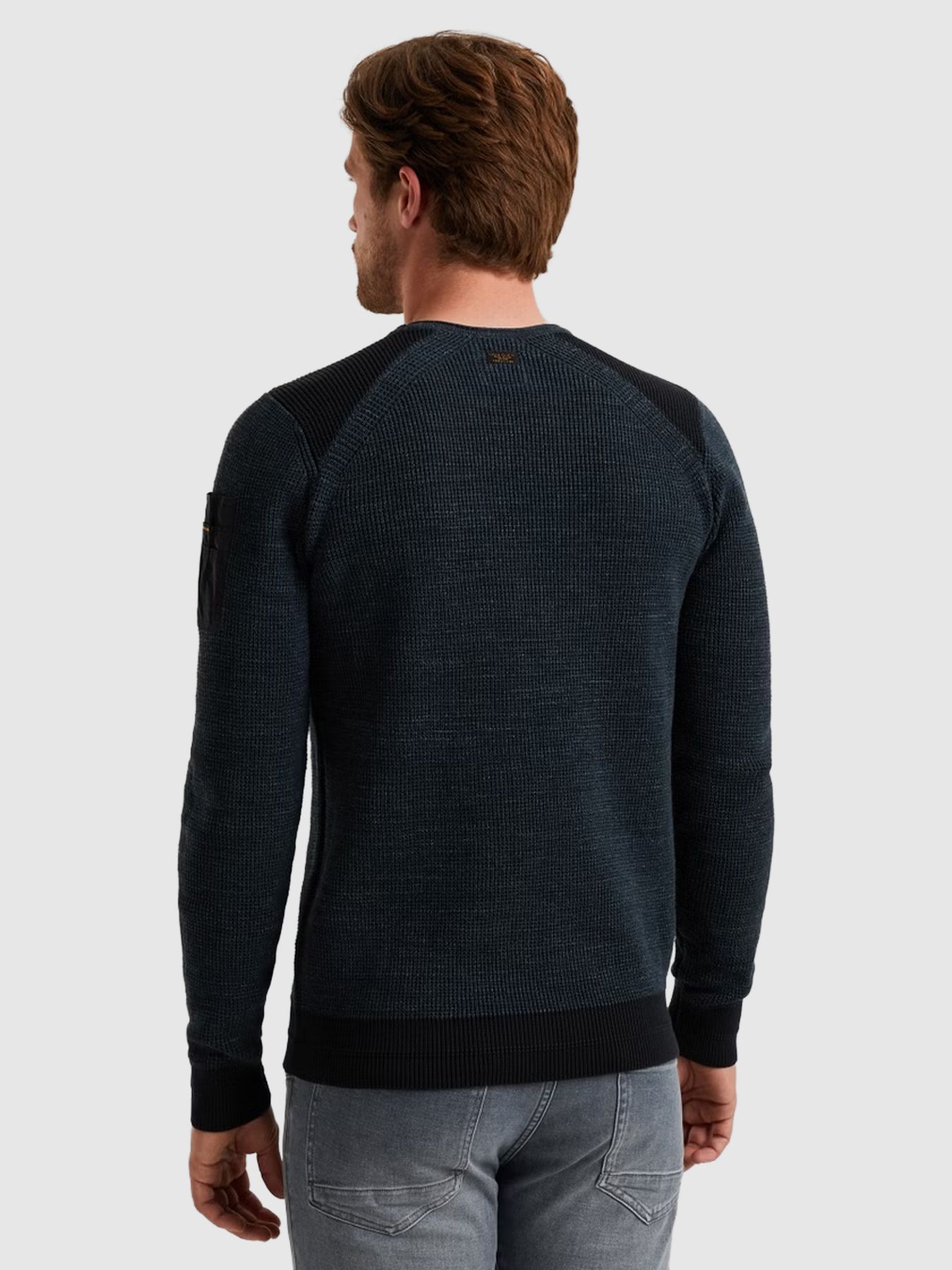 Pme Legend R-neck cotton rib melee knit Salute 2900154510029