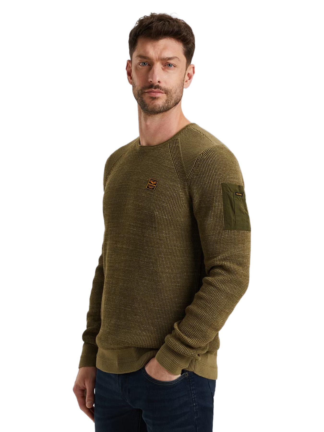 Pme Legend R-neck cotton rib melee knit 6416 2900154509030