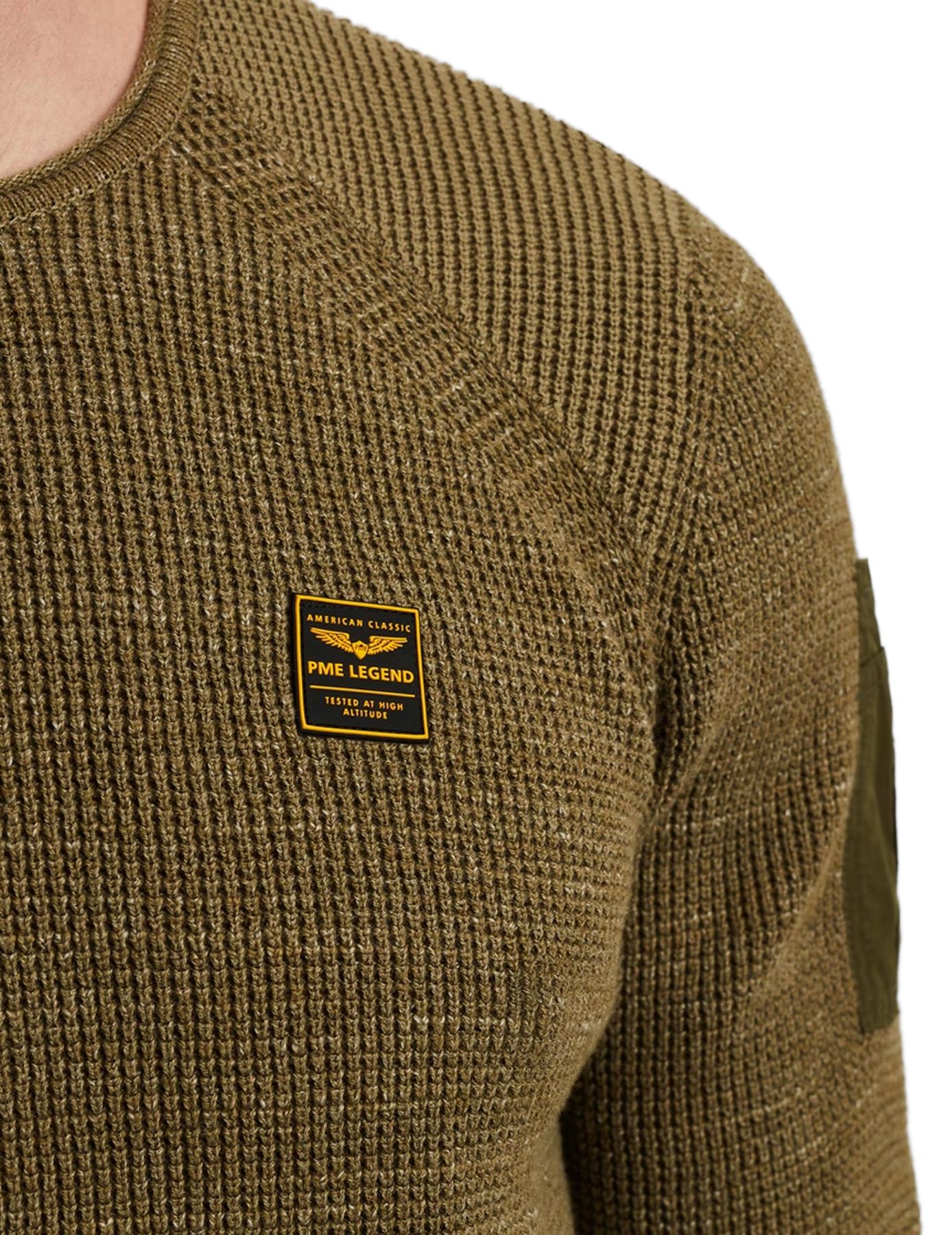 Pme Legend R-neck cotton rib melee knit 6416 2900154509030