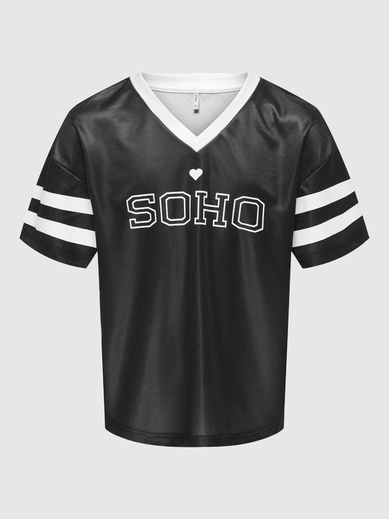 Kids Only KOGLULU S/S V-NECK SPORTY TOP CS JR Black/Flower Cattleya 00112224-EKA26011400000083