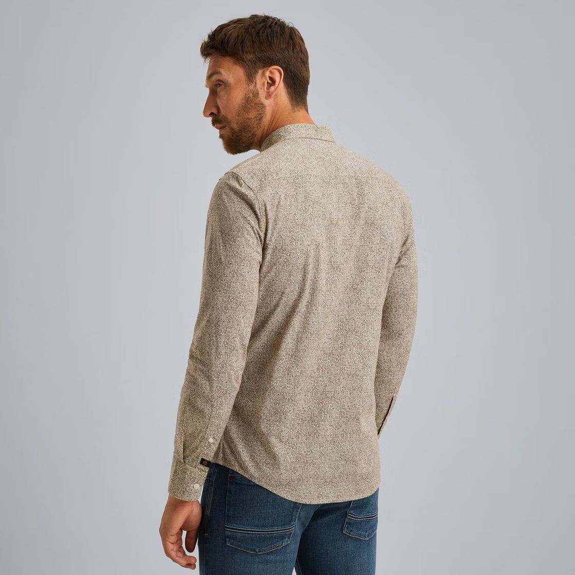 Pme Legend LONG SLEEVE SHIRT Print on Ctn Str Marron 2900154543041