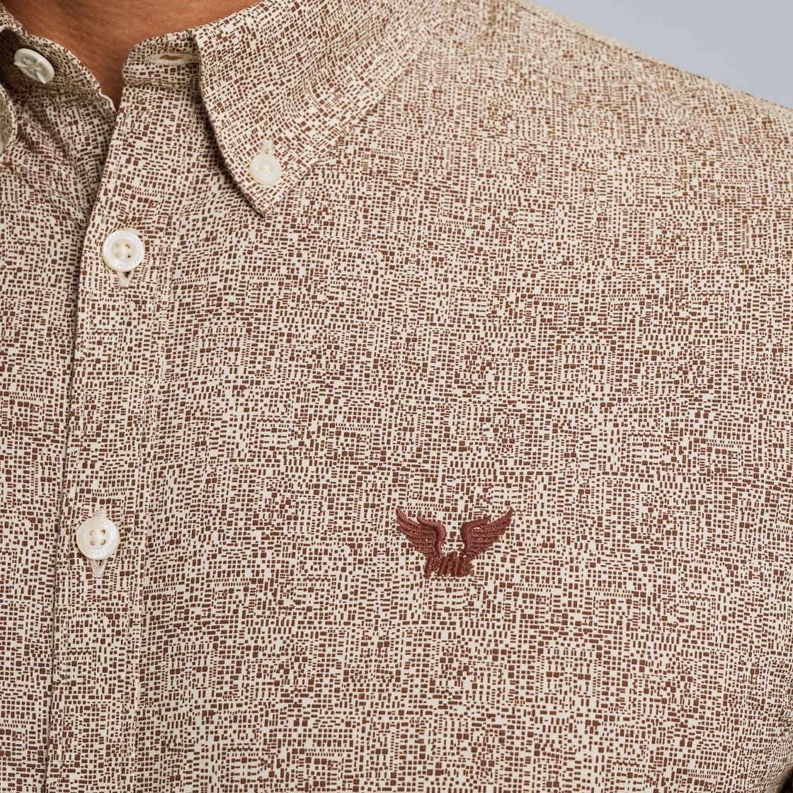 Pme Legend LONG SLEEVE SHIRT Print on Ctn Str Marron 2900154543041