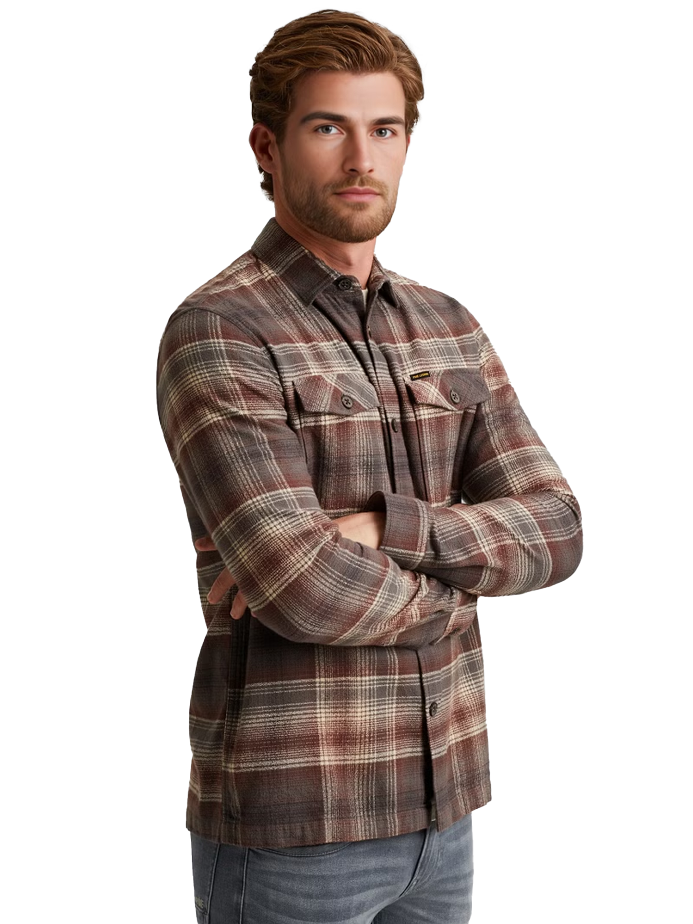 Pme Legend LONG SLEEVE SHIRT Brushed Grindle Marron 2900154545021