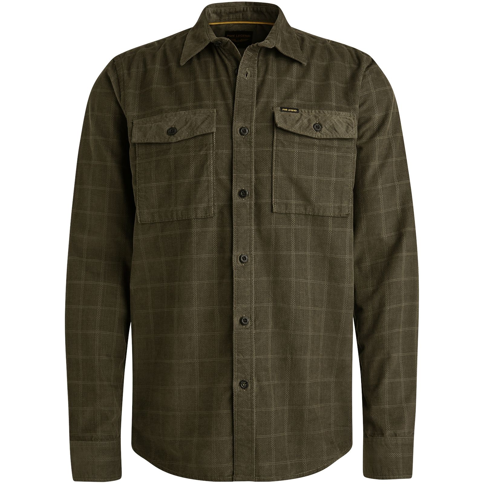 Pme Legend LONG SLEEVE SHIRT Fine Corduroy Beluga 00112242-8039