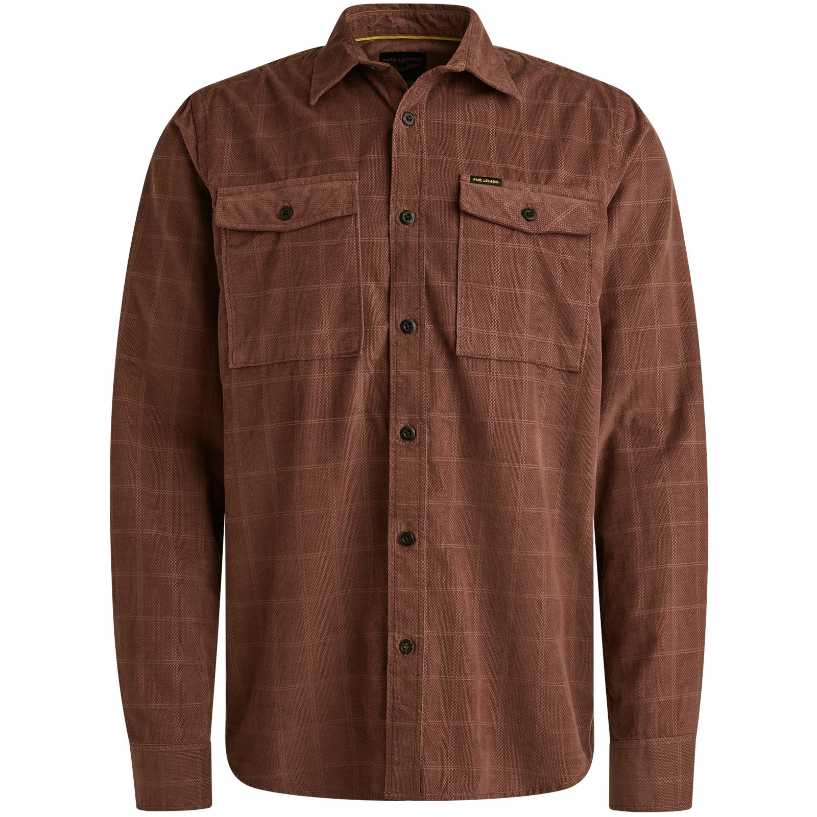 Pme Legend LONG SLEEVE SHIRT Fine Corduroy Marron 00112242-8203