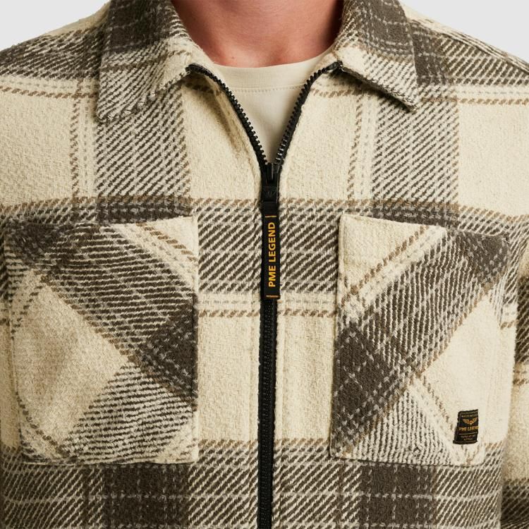 Pme Legend LONG SLEEVE SHIRT Heavy Big Check Bone White 2900154548039