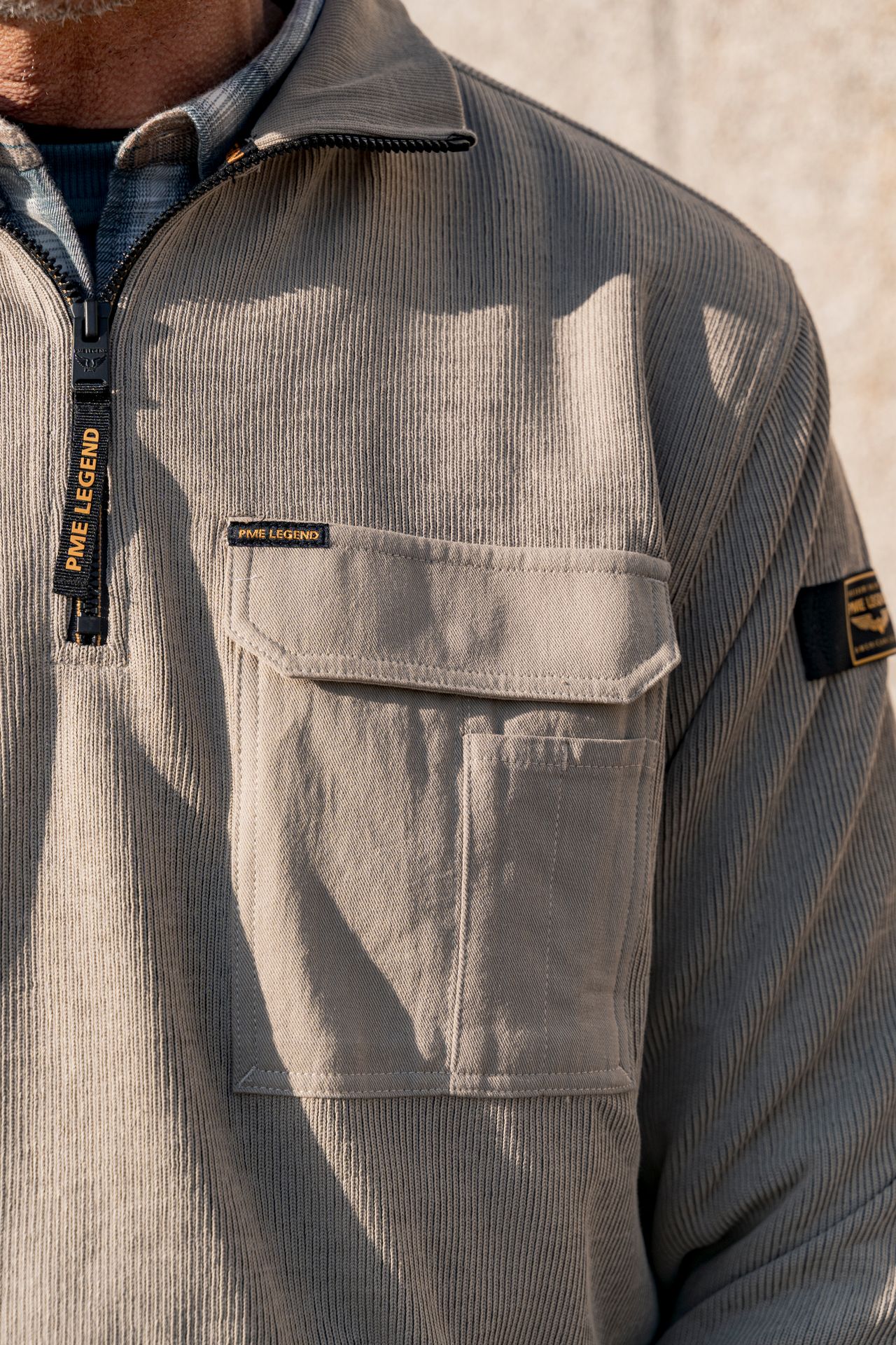 Pme Legend Half zip collar knit look jersey Seneca Rock 2900154550049