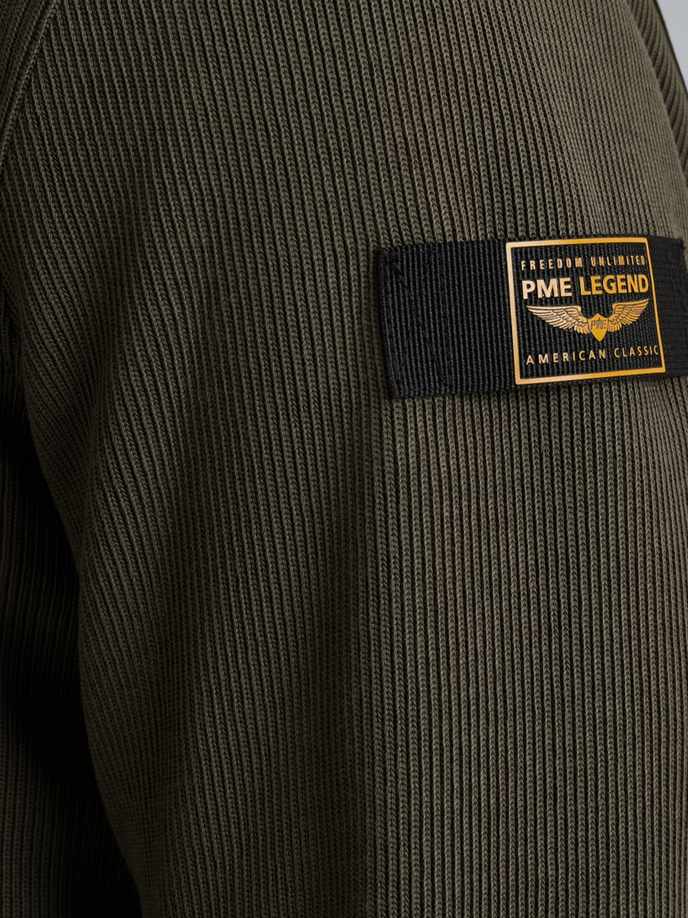 Pme Legend Half zip collar knit look jersey Beluga 2900154551022