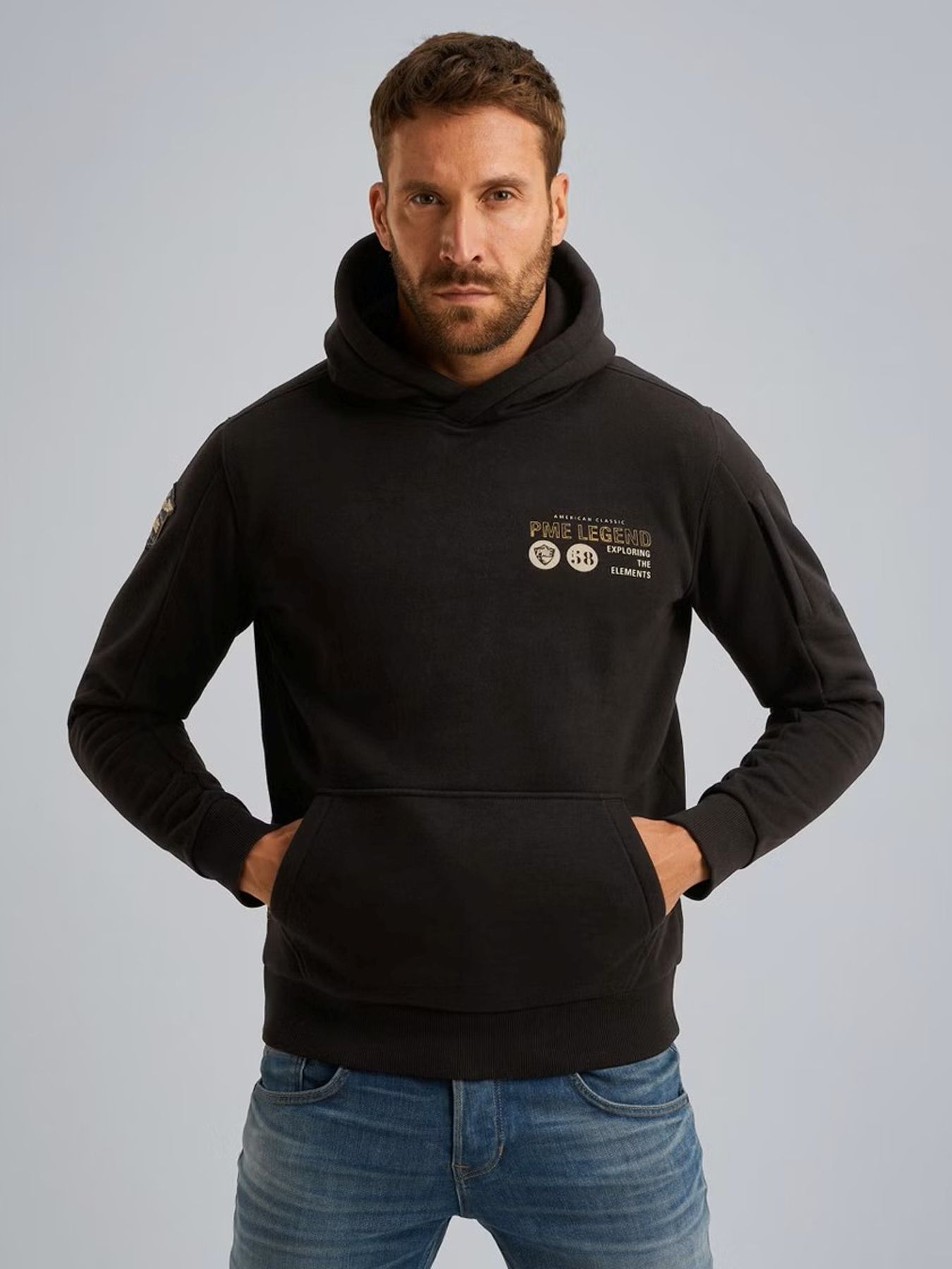 Pme Legend Hooded 3t cross fleece Black 00112246-999