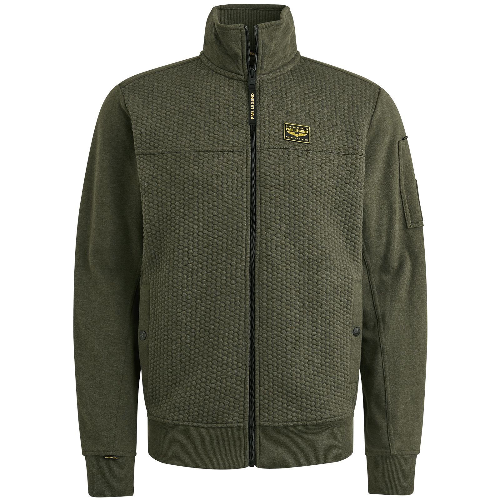 Pme Legend Zip jacket jacquard interlock swea Beluga 00112247-8039