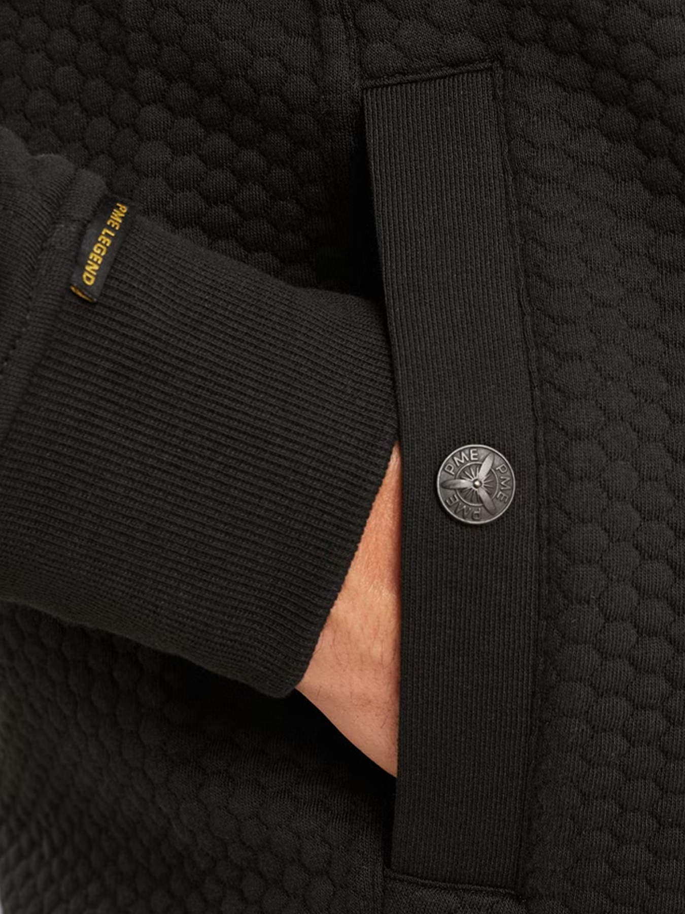 Pme Legend Zip jacket jacquard interlock swea Black 2900154556027