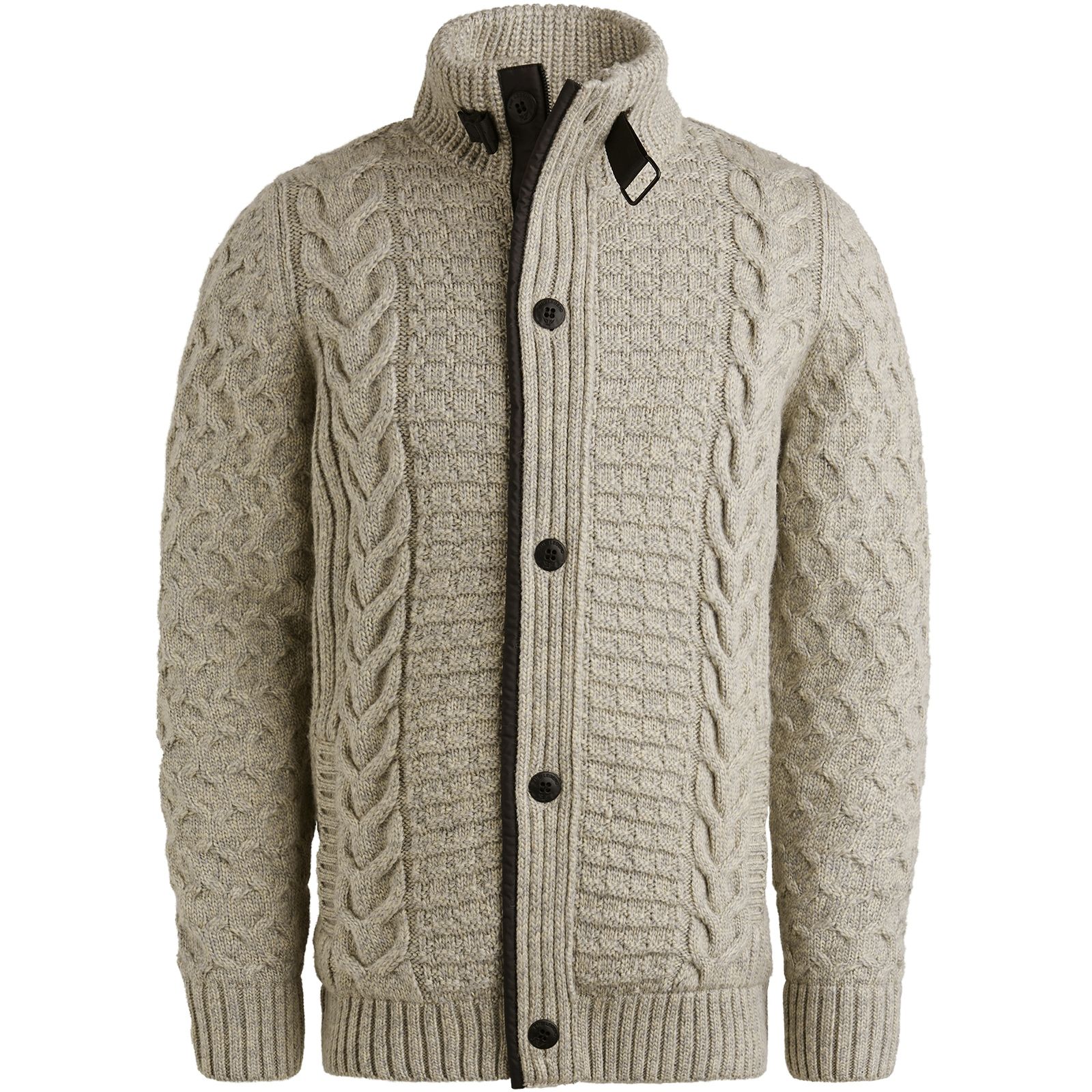 Pme Legend Zip jacket heavy knit mixed yarn Light Grey Melee 00112250-921