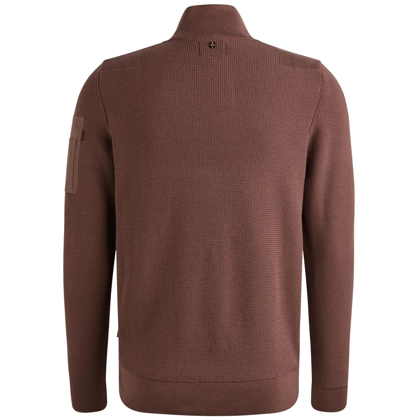 Pme Legend Half zip collar cotton knit Marron 2900154563056