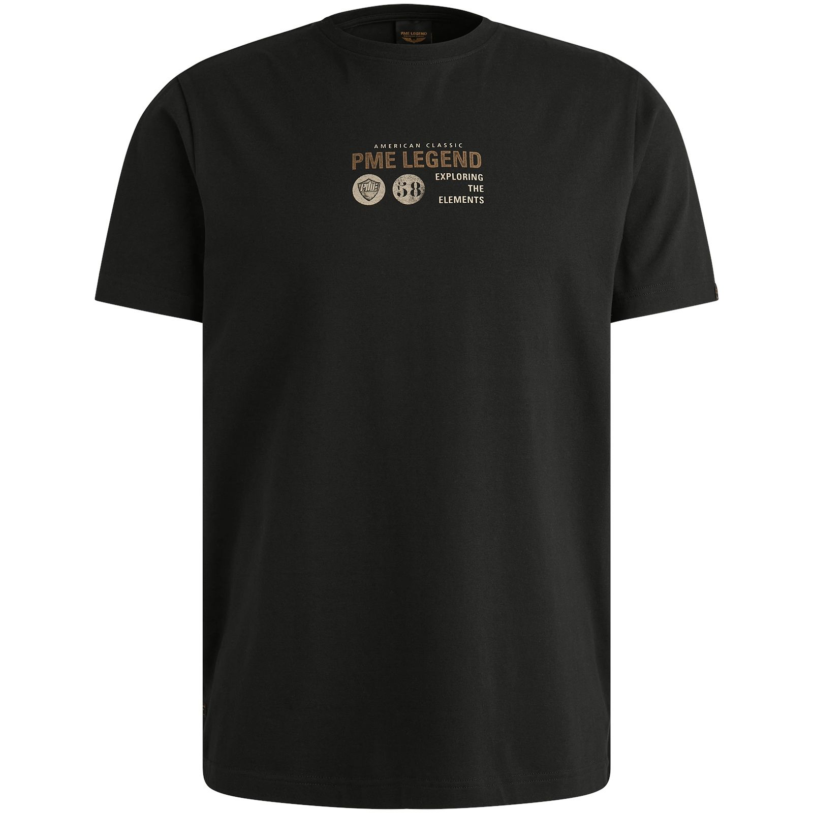 Pme Legend Short sleeve r-neck cotton elastan Black 00112257-999