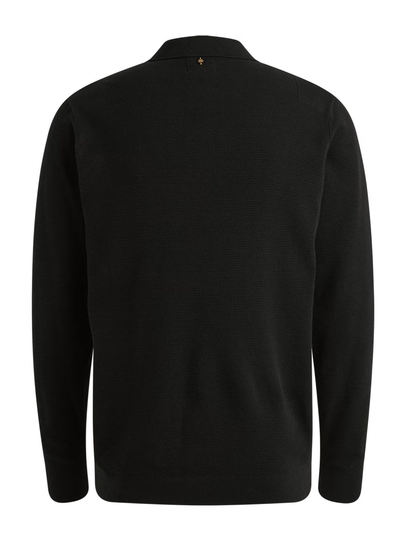 Pme Legend Long sleeve polo structure knit Black 2900154570030