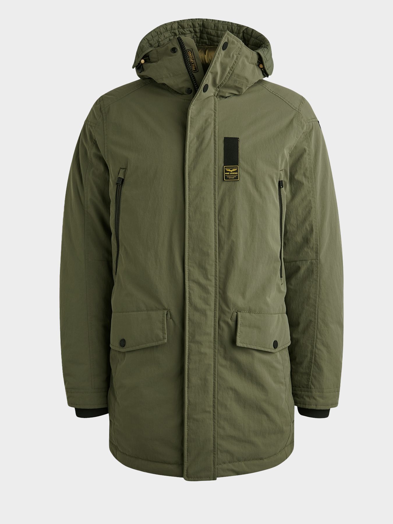 Pme Legend Long jacket ICE PILOT Coated Crunc Dusty Olive 00112262-6414
