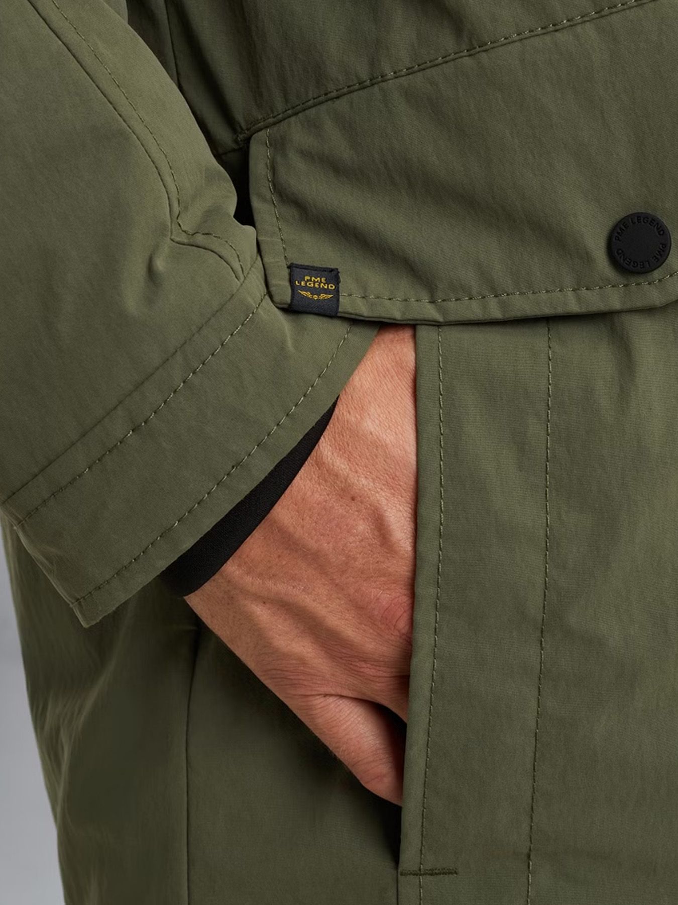 Pme Legend Long jacket ICE PILOT Coated Crunc Dusty Olive 2900154577015