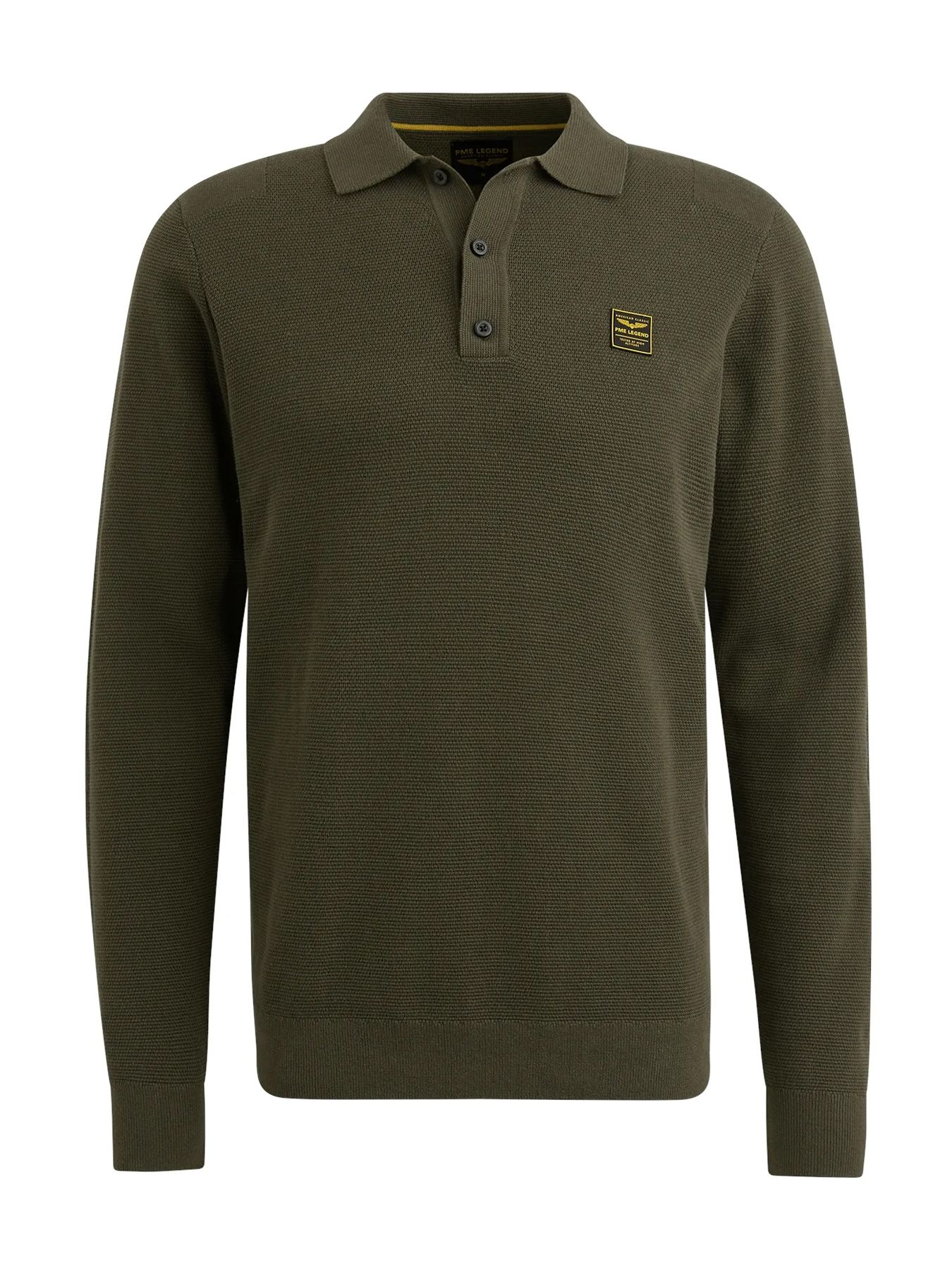 Pme Legend Long sleeve polo structure knit Stargazer 00112268-5125