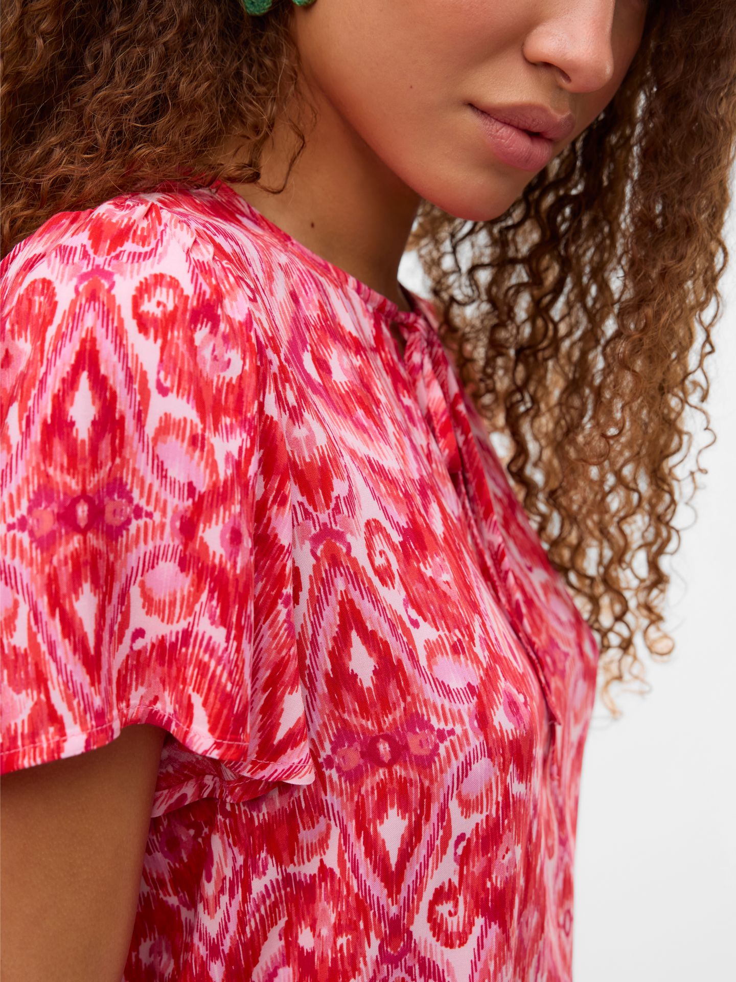 Vero Moda VMDALGA S/S V-NECK TOP WVN BTQ Dubarry/MELANGE 2900154597044