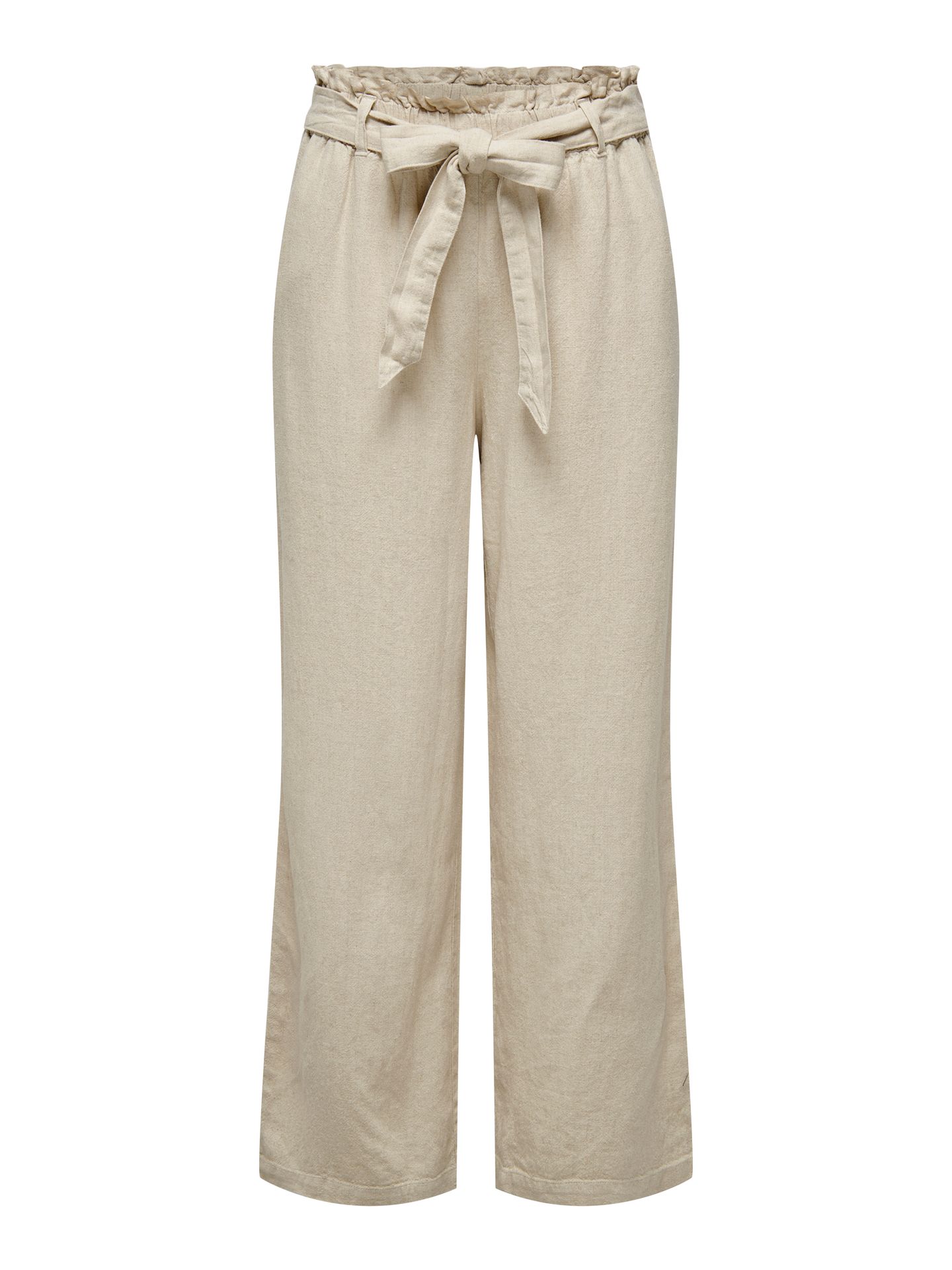 JDY JDYSAY MW LINEN BELT PANT WVN NOOS Oatmeal/MELANGE 00112278-EKA26011400000120