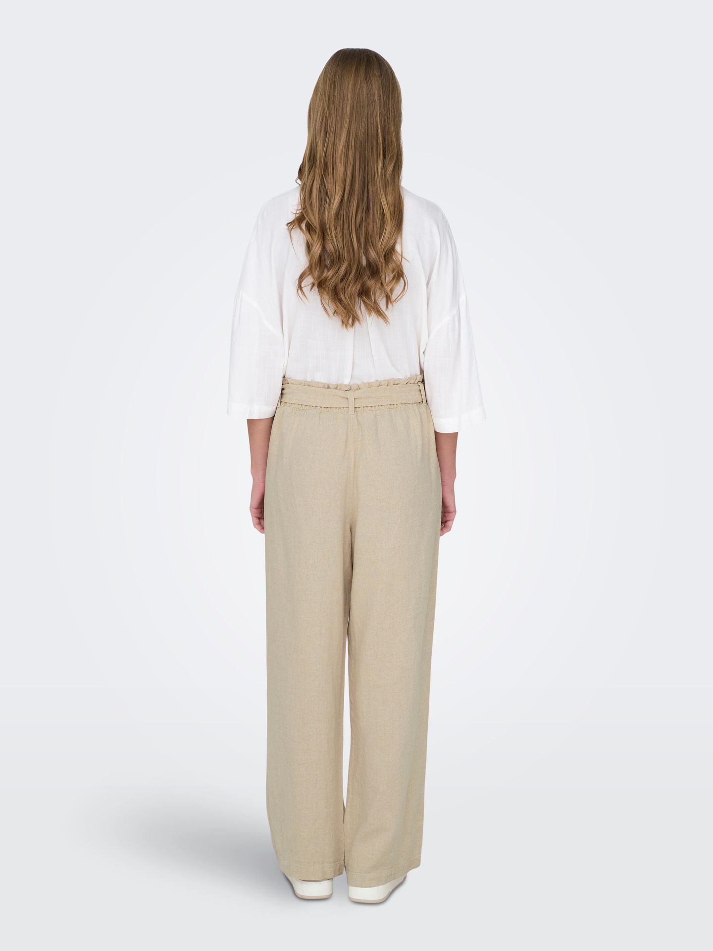 JDY JDYSAY MW LINEN BELT PANT WVN NOOS Oatmeal/MELANGE 2900163889055