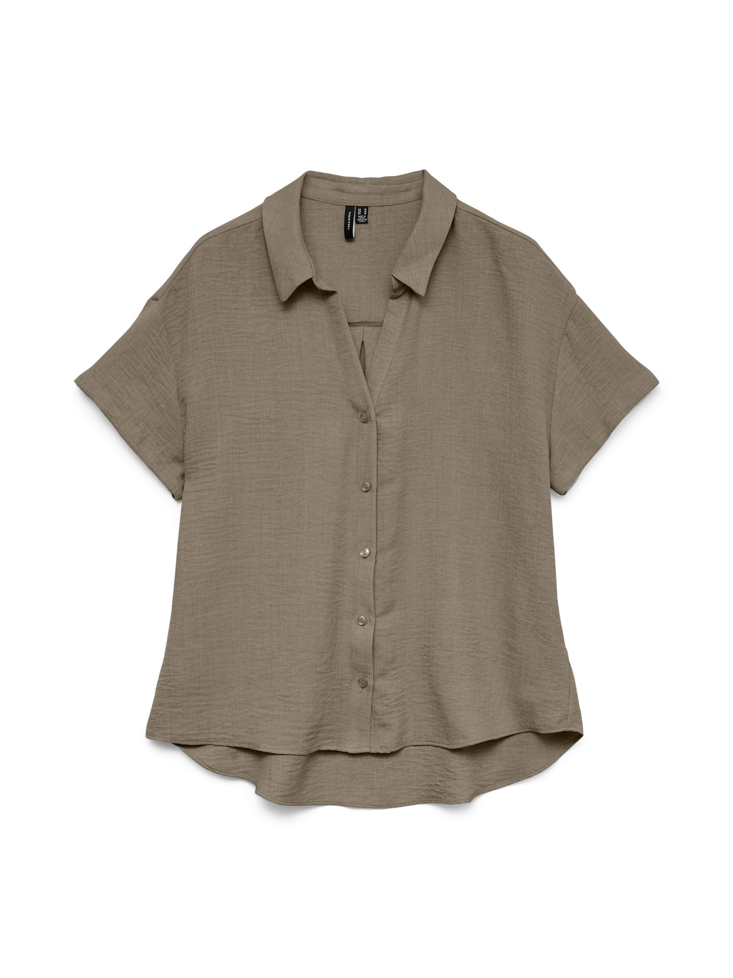 Vero Moda VMMELANEY QUEENY SS SHIRT WVN GA Brindle 2900165676028