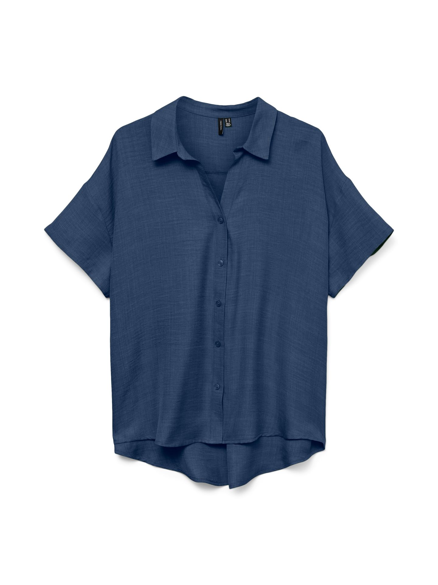 Vero Moda VMMELANEY QUEENY SS SHIRT WVN GA Dark Denim/Melange 00112279-EKA26011400003192