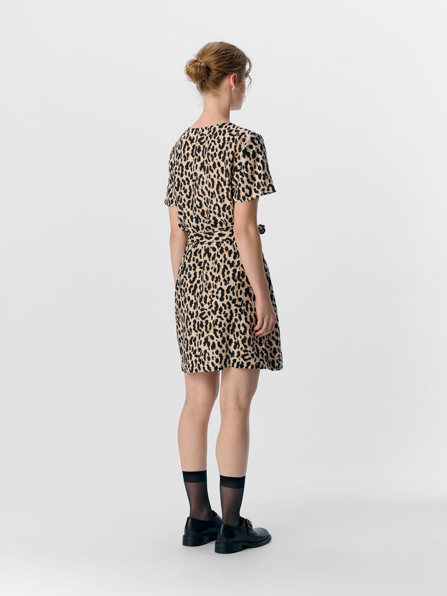 Object OBJKARINA S/S RE SHORT DRESS NOOS Sandshell/Leopard 2900154609044