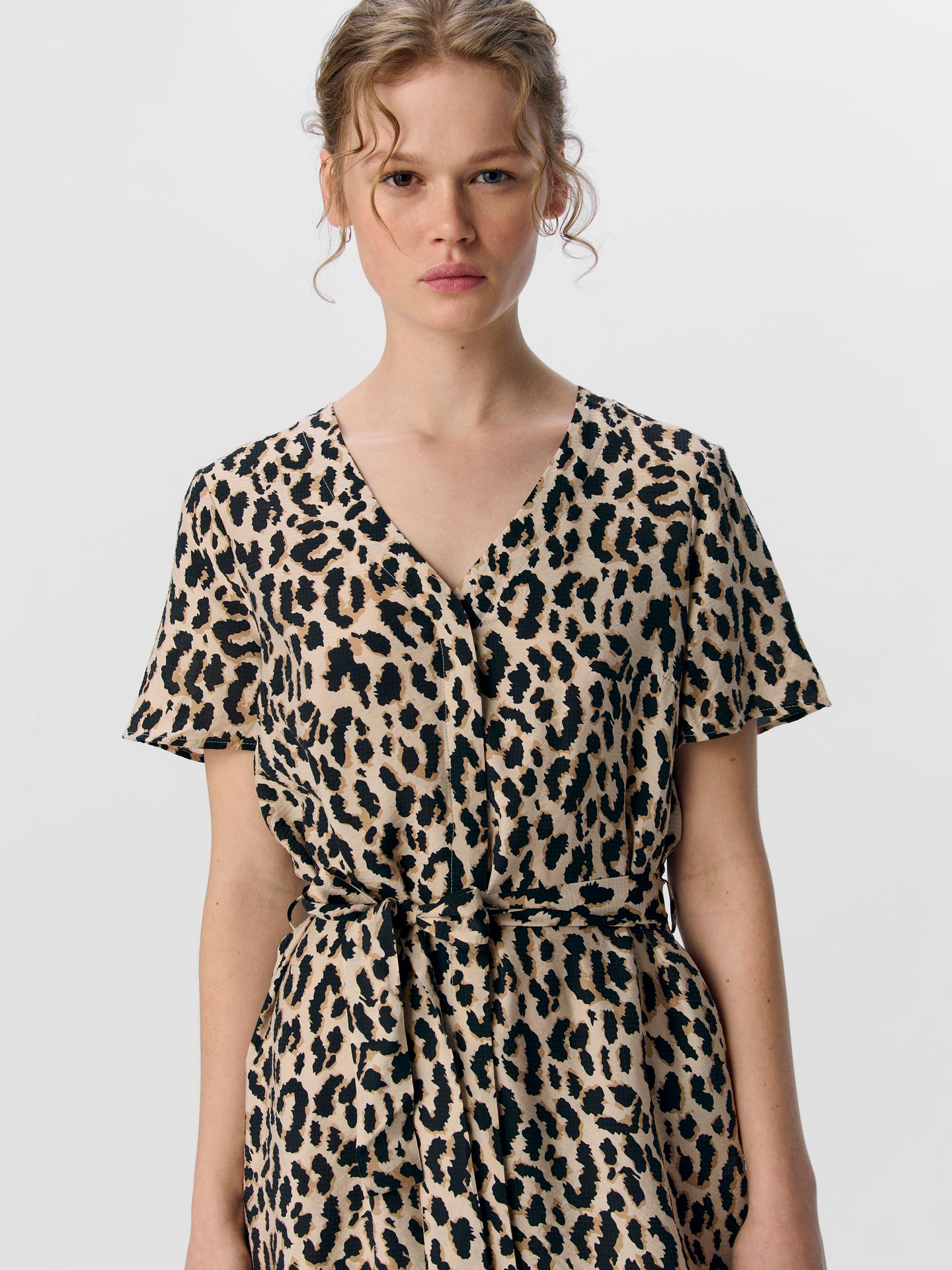 Object OBJKARINA S/S RE SHORT DRESS NOOS Sandshell/Leopard 2900154609044