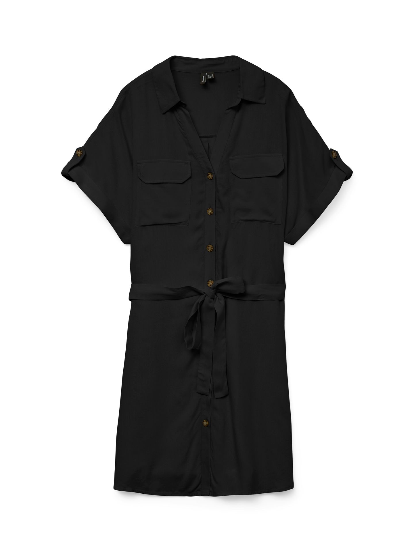 Vero Moda VMBUMPY SS SHORT SHIRT DRESS WVN GA Black 00112292-EKA26011400000025