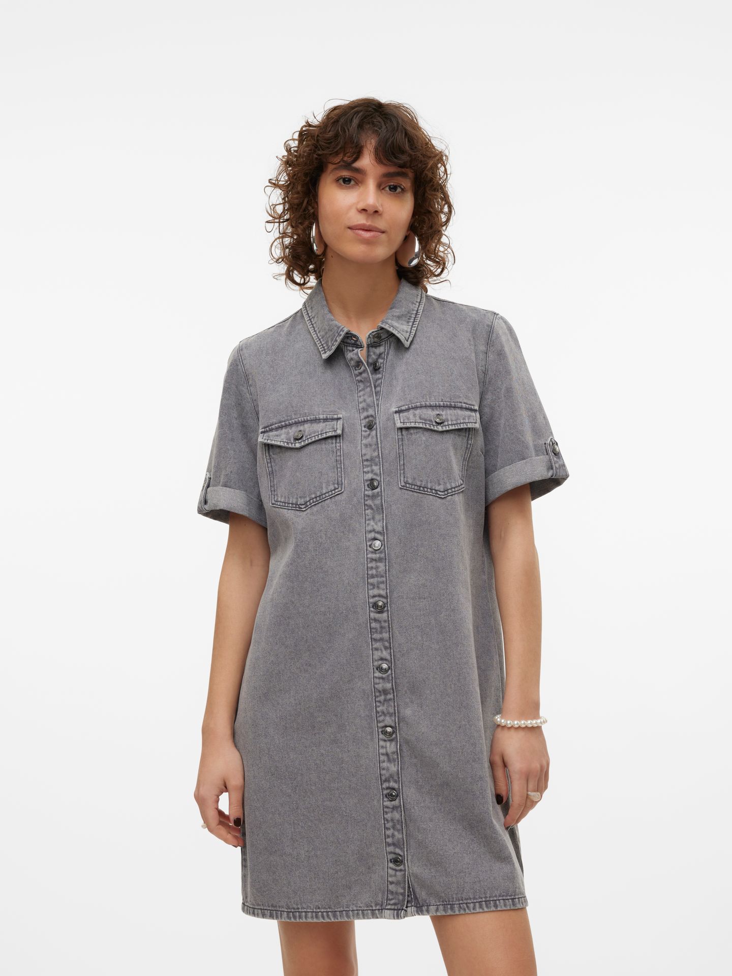 Vero Moda VMJENNIE SS SHORT DENIM DRESS GA NO Medium Grey Denim 2900163790023