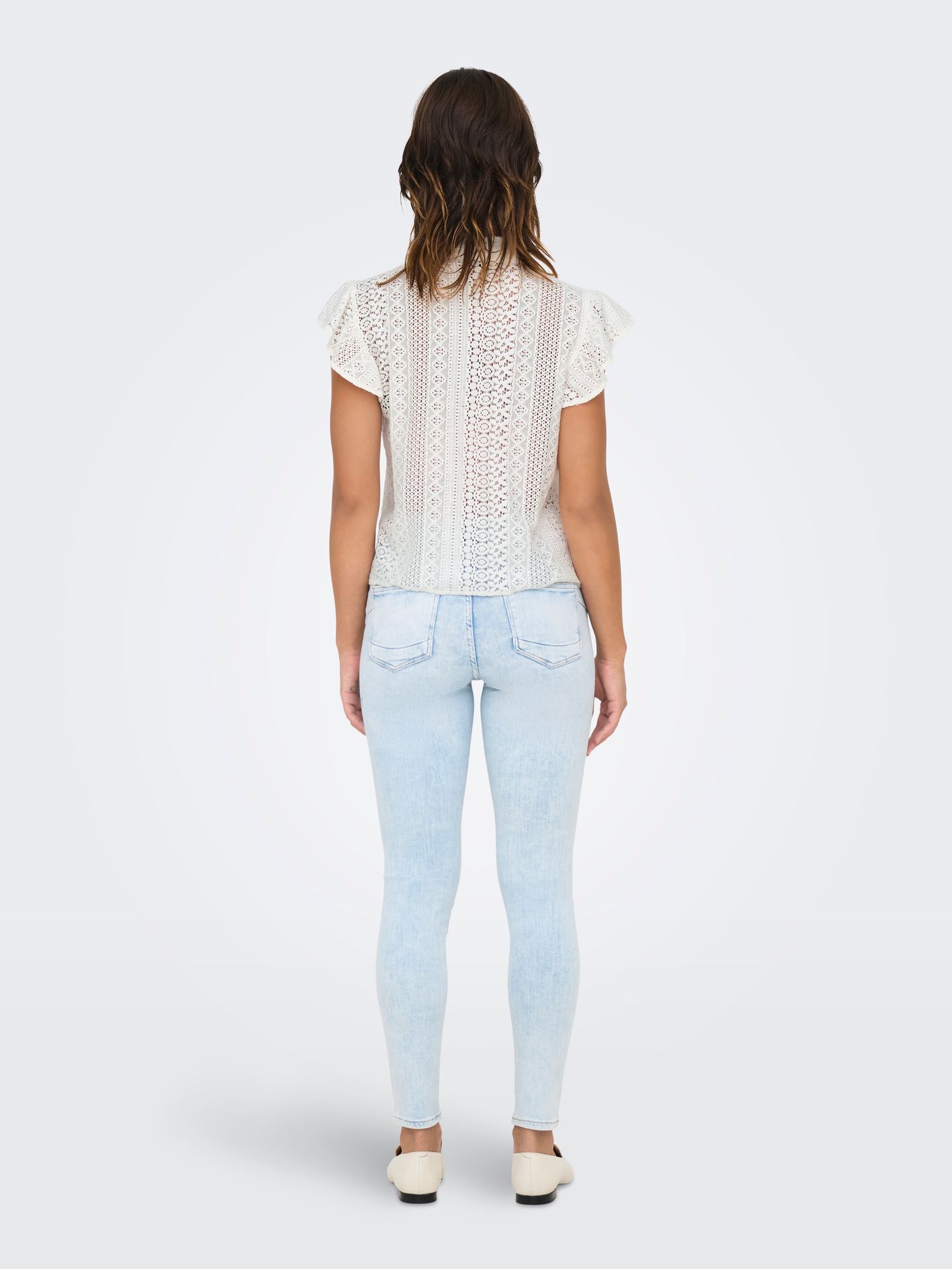 Only ONLGABINA CAP SLEEVE TOP WVN Cloud Dancer 2900154659056