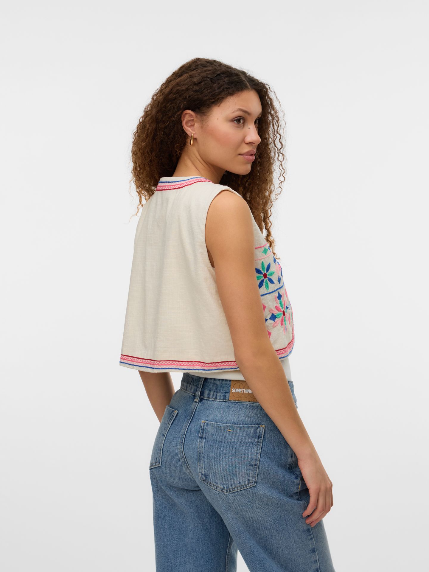 Vero Moda VMCEULA S/L WAISTCOAT WVN LCS Birch/Dicte 2900154663046