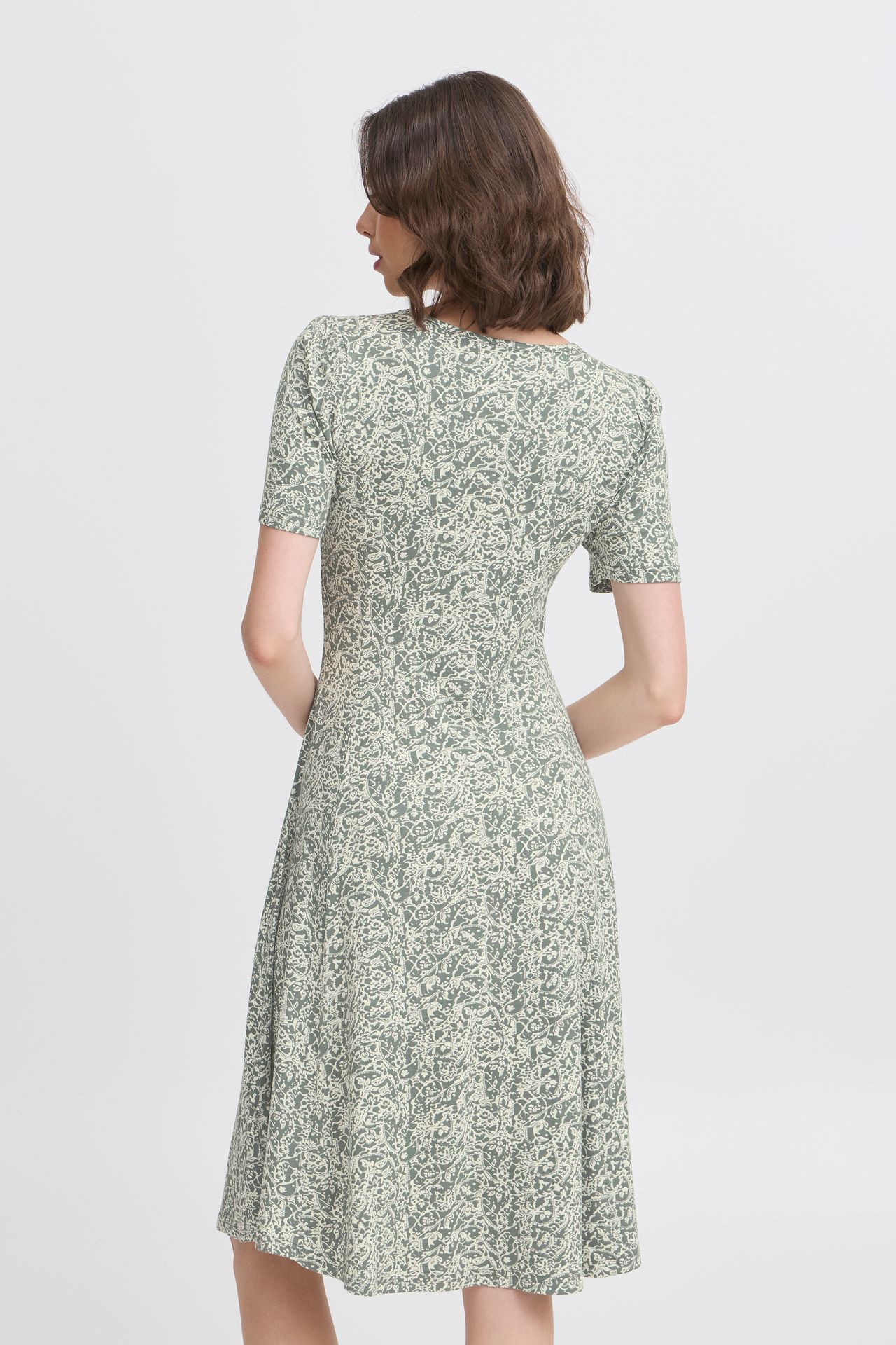 Fransa FRFEDOT 1 Dress Agave Green mix 2900154668027