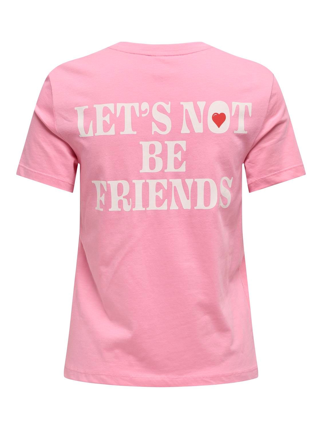 Only ONLLOTTE LIFE REG S/S NOT TOP BOX J Sachet Pink/Not friends 2900154672055 Only ONLLOTTE LIFE REG S/S NOT TOP BOX J Sachet Pink/Not friends 2900154672055
