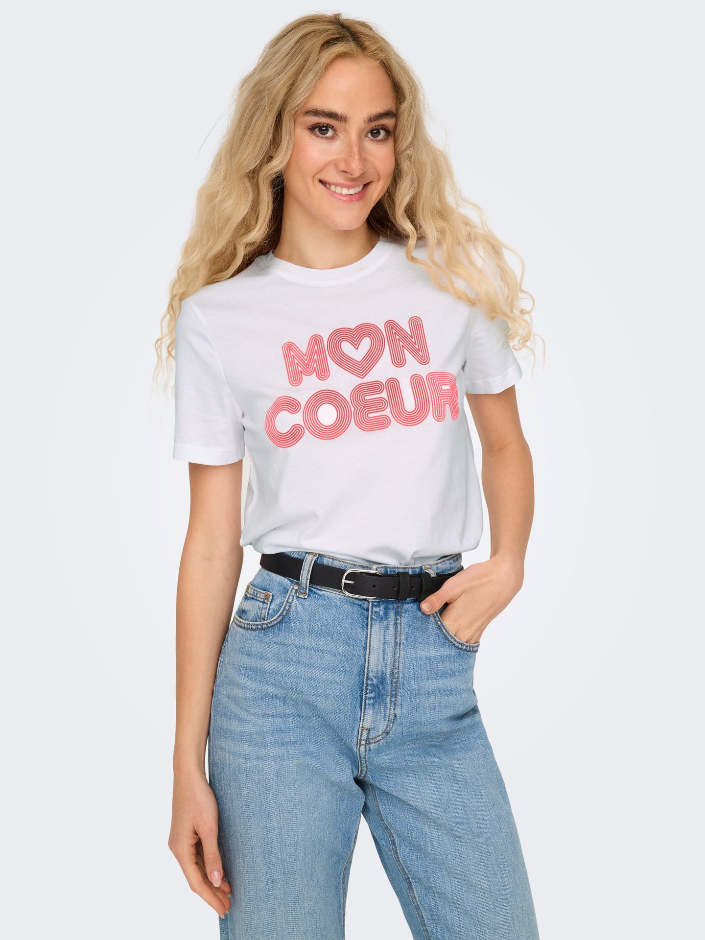 Only ONLARIYA LIFE REG S/S LOVE TOP BOX Bright White/Heart 2900154675049 Only ONLARIYA LIFE REG S/S LOVE TOP BOX Bright White/Heart 2900154675049