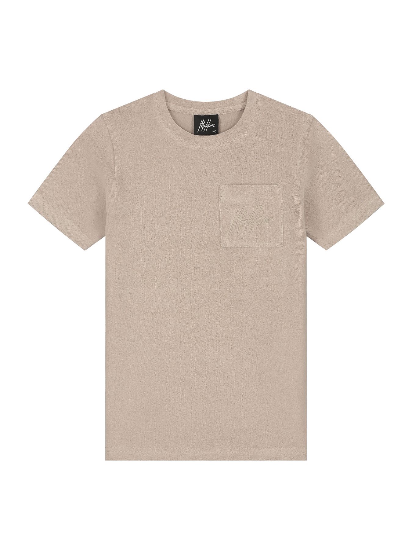 Malelions Junior signature toweling t-shirt Taupe 00112314-Z4