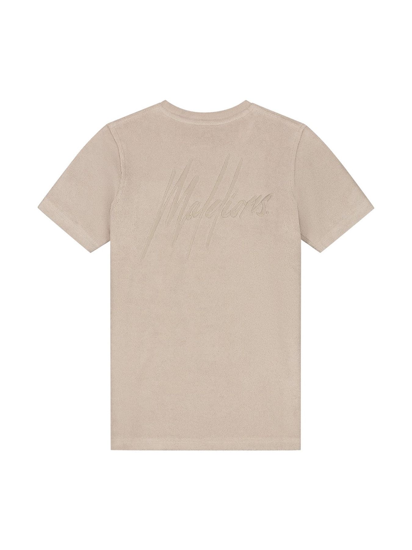 Malelions Junior signature toweling t-shirt Taupe 2900154687059