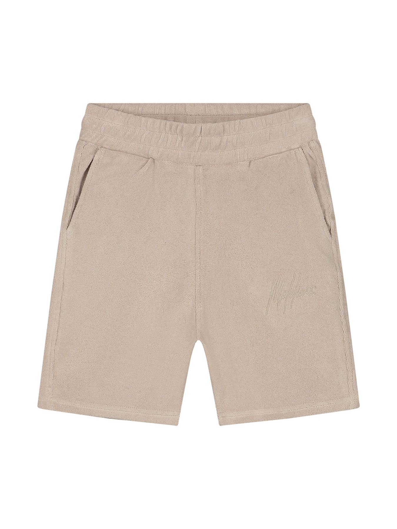 Malelions Junior signature toweling shorts Taupe 00112315-Z4