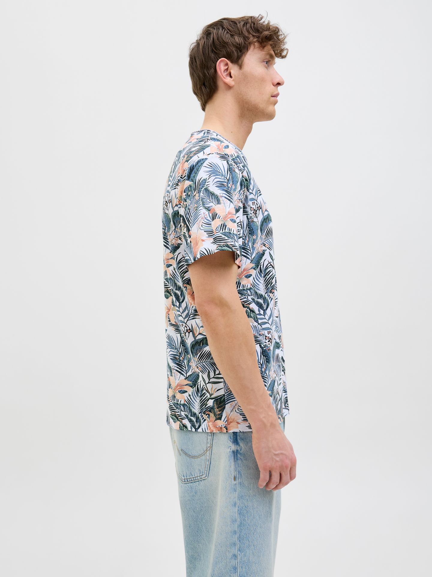 Jack & Jones JJEBRYAN AOP TEE S/S O-NECK SN White 2900154705050