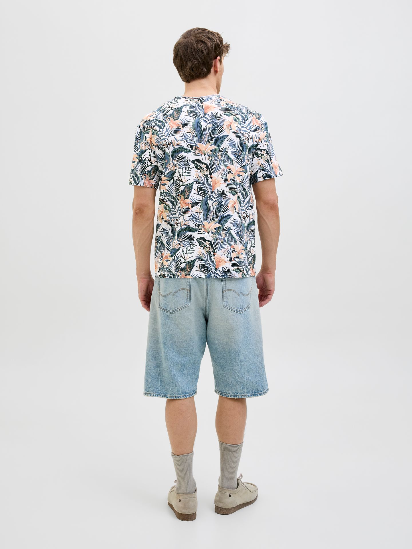 Jack & Jones JJEBRYAN AOP TEE S/S O-NECK SN White 2900154705050