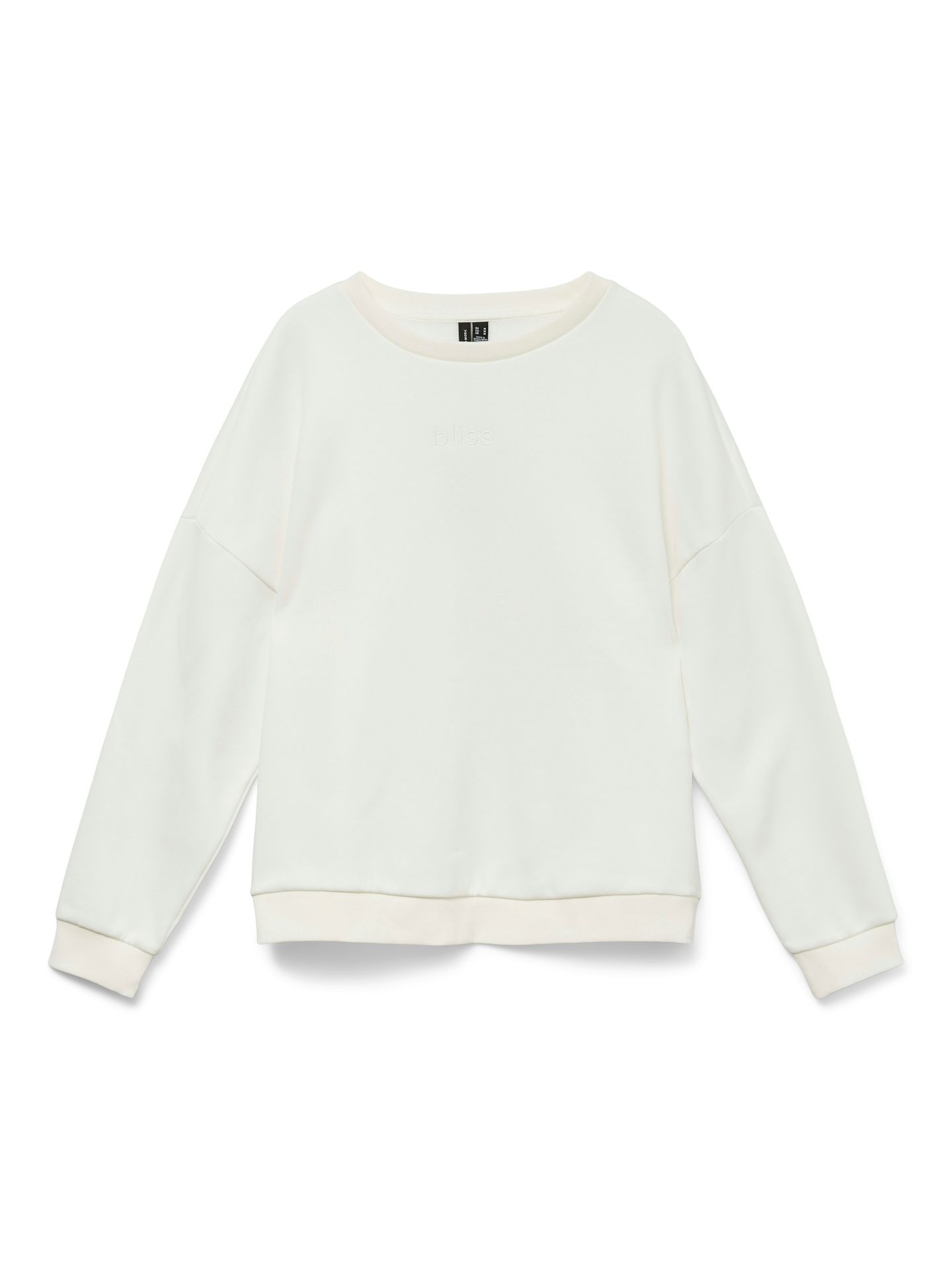 Vero Moda VMPERNILLE BEA LS SWEAT BOX JRS Snow White/BLISS 2900154710023